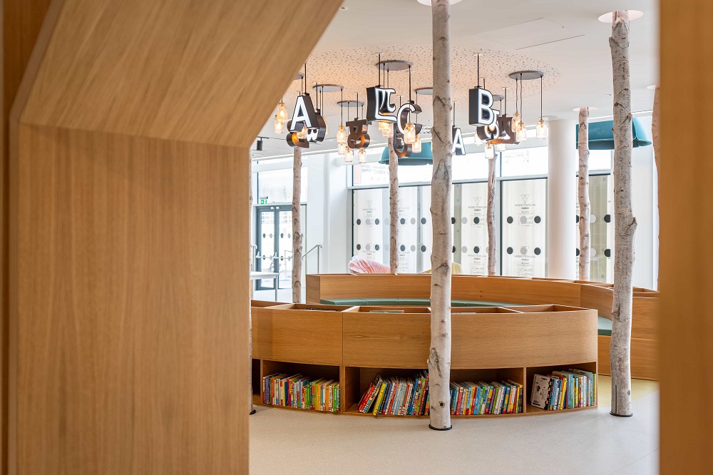 Photo taken from inside a room in Nottingham Central Library