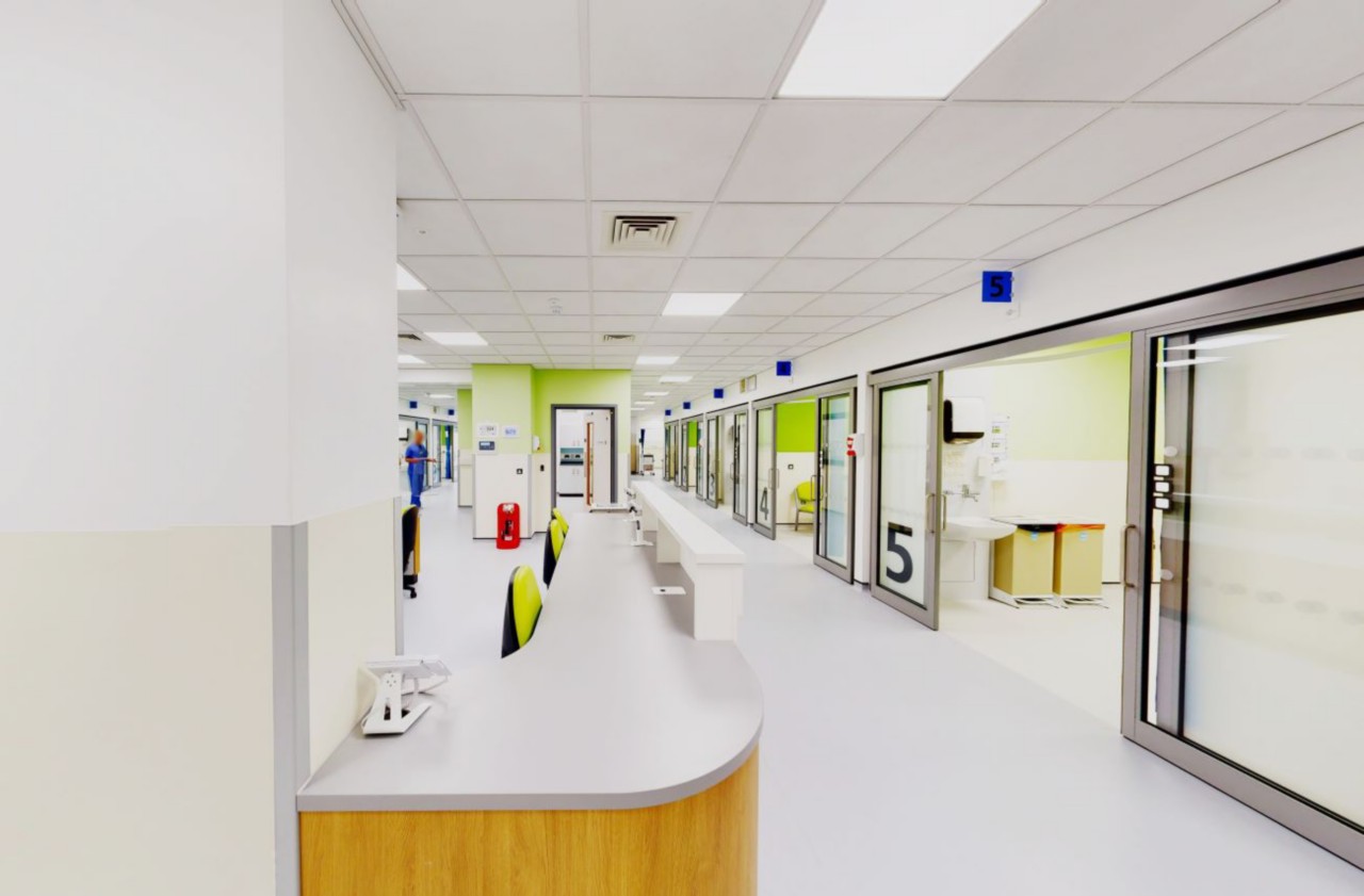 A photo taken from inside QEQM Hospital Margate Kent